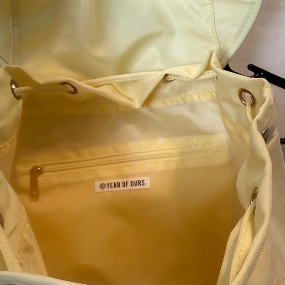 NEW Year of Ours x FabFitFun YOS Yellow Nylon Backpack BNWT Spring 2026